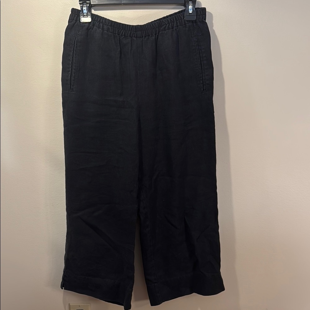 100% Linen Wide Leg Pants with Pockets